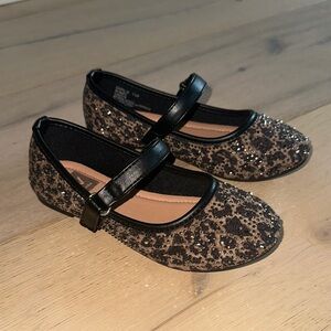 Dolce Vita Black Glitter Kids Dress Shoes